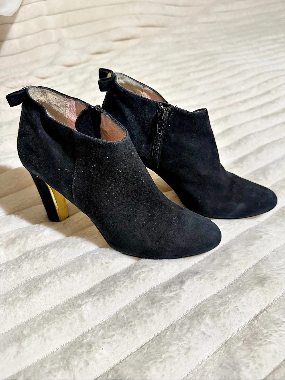 kate spade Black Ankle Booties US 8 Made in Italy collection genuine leather